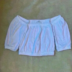 Aritzia Wilfred adelisa over the shoulder crop top size xxs 100% cotton